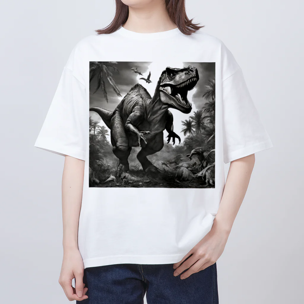 パンダの迫力の恐竜 オーバーサイズTシャツ