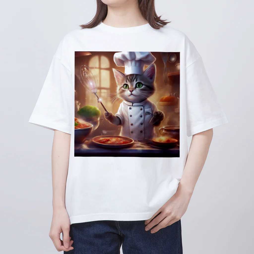 キャリーのcooking猫 Oversized T-Shirt