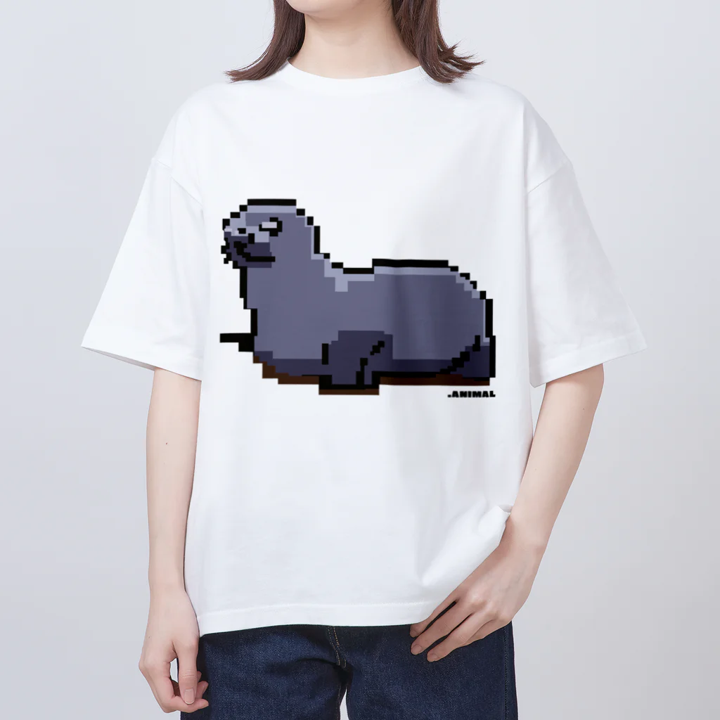 .ANIMALのドットアザラシ　すなあそび ver  オーバーサイズTシャツ