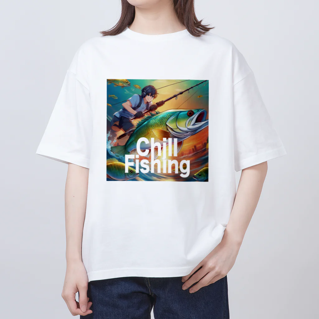 chillfishingのイケメンアングラー！「セイゴ」 Oversized T-Shirt