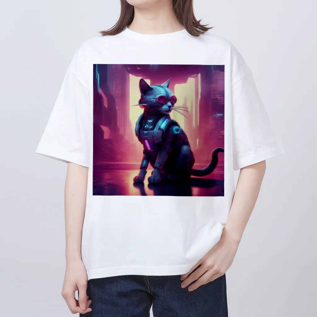 fancygraphicのサイボーグキャット オーバーサイズTシャツ