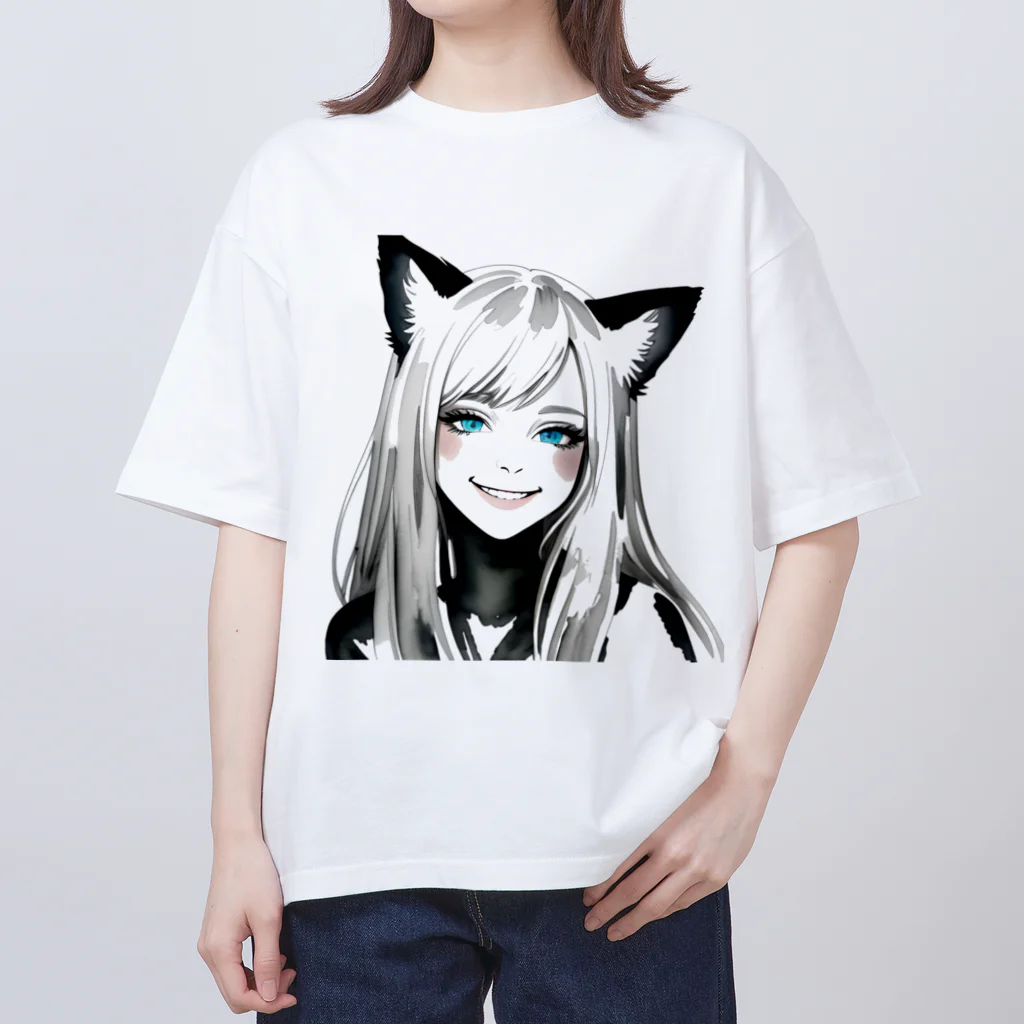 レイカランクの猫ガール Oversized T-Shirt