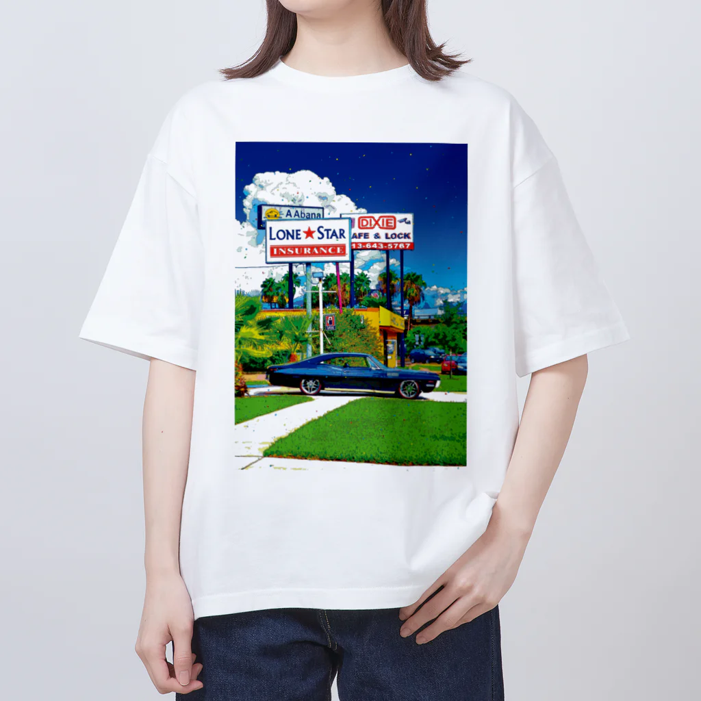 GALLERY misutawoのアメリカ テキサスのクラシックカー Oversized T-Shirt