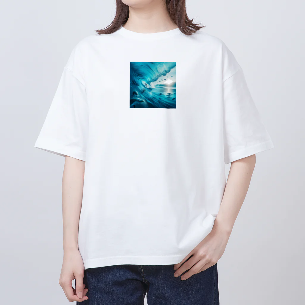 Lovers-chapelのサーファーと海 オーバーサイズTシャツ