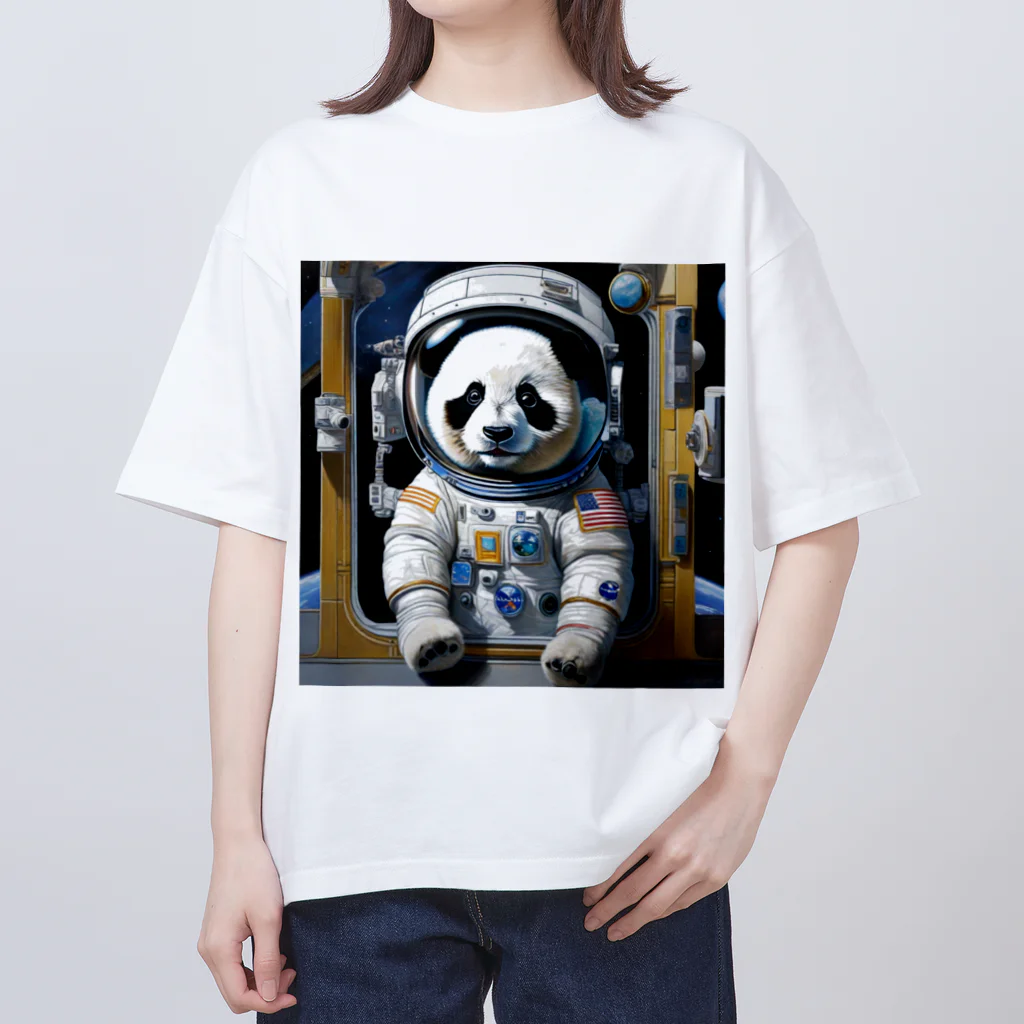 SHIZUKUの宇宙パンダ オーバーサイズTシャツ