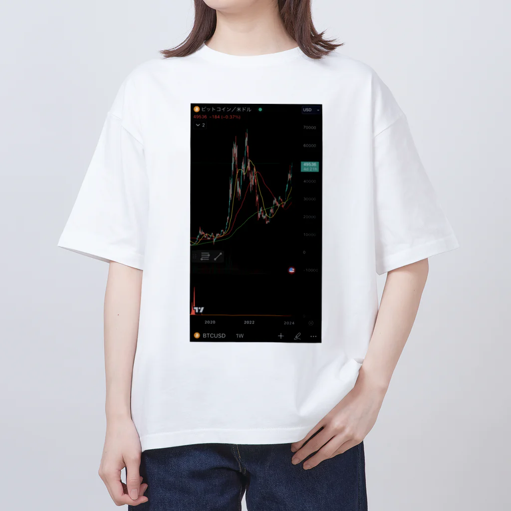 とらまるSHOPのBTC/USD Oversized T-Shirt