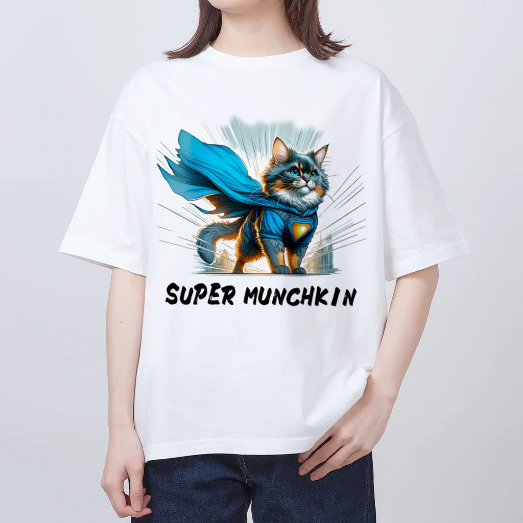 猫武者(NekoMusya)のSUPER MANCHKIN 参上！ オーバーサイズTシャツ