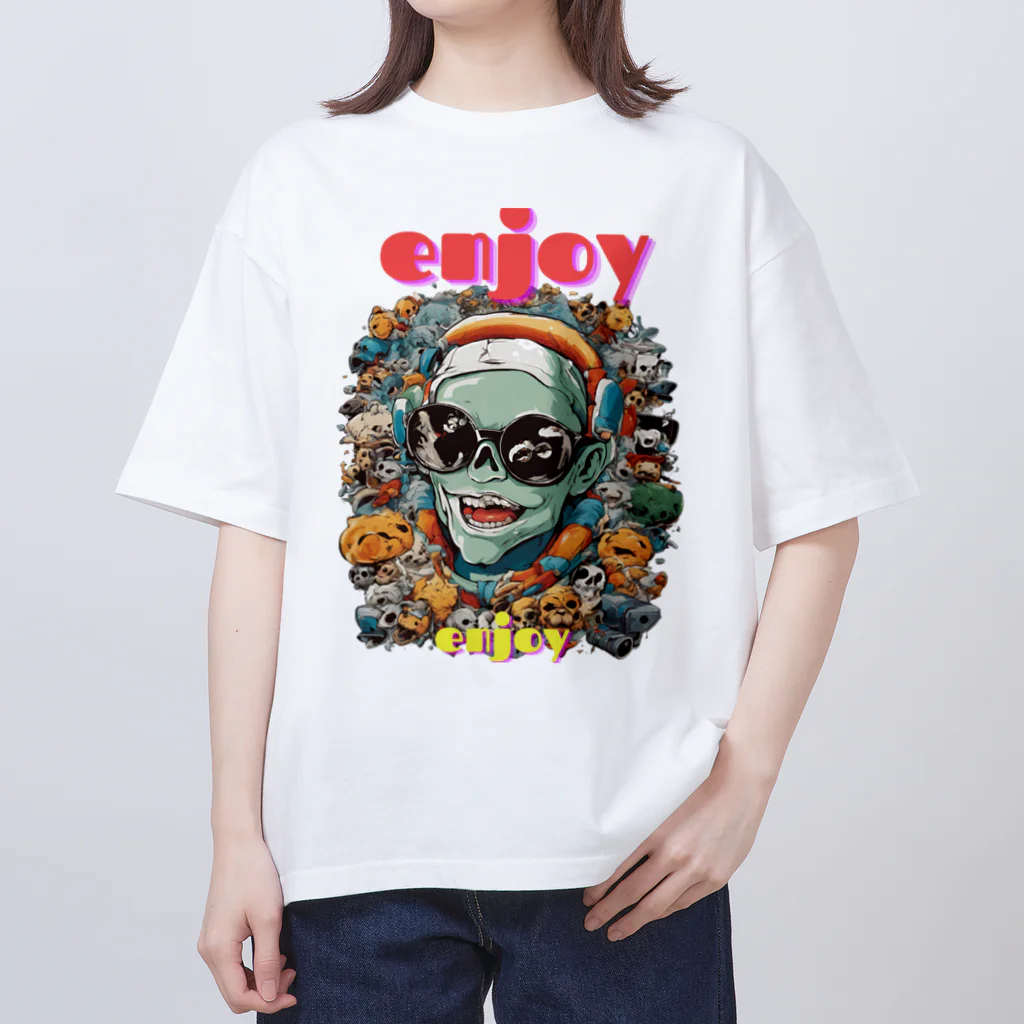 yumekauのENJOYしようゼ Oversized T-Shirt