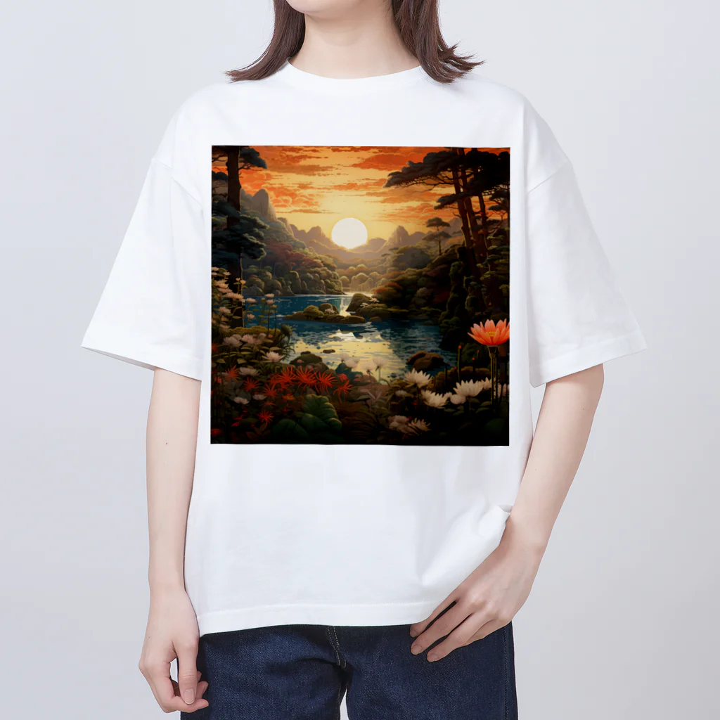 AQUAMETAVERSEの朝の穏やかな雰囲気 Marsa 106 オーバーサイズTシャツ