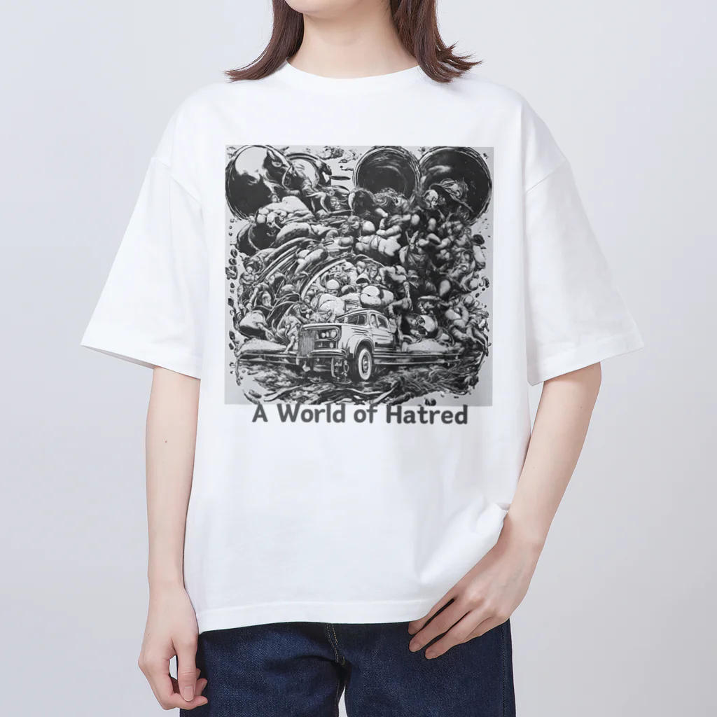 yumekauのA World of Hatred オーバーサイズTシャツ