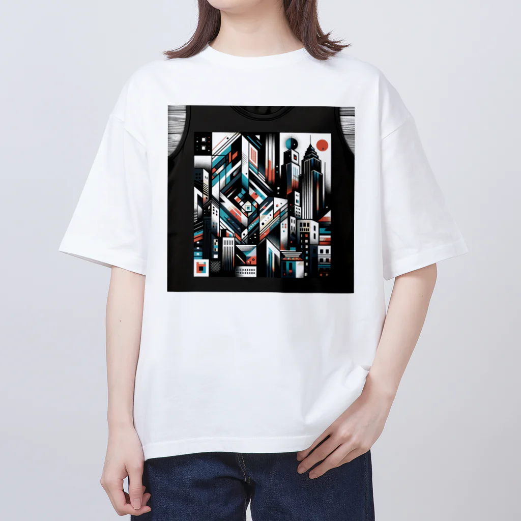 kenken-kenkenショップの幾何学TOKYO Oversized T-Shirt