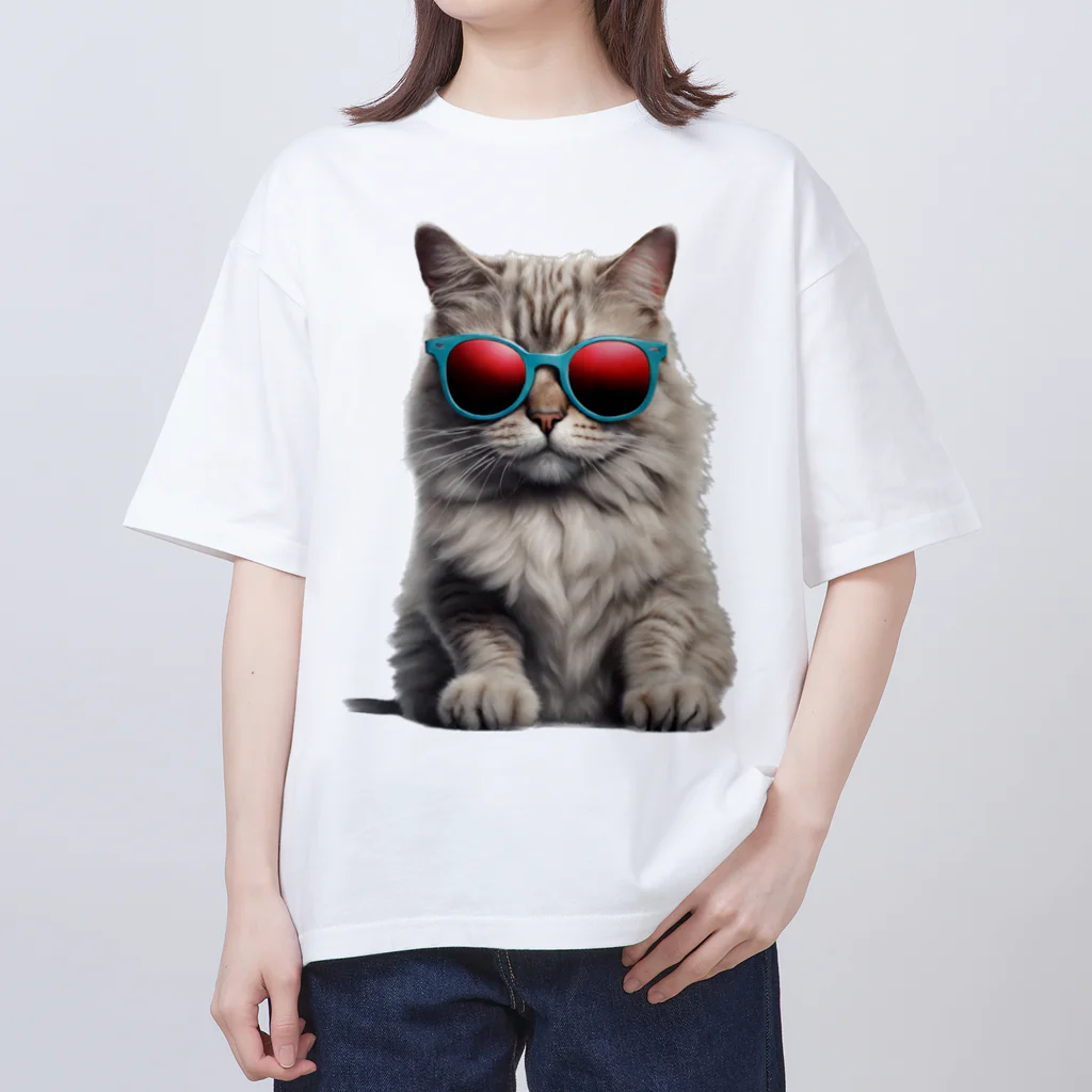 jiyurakuのクールなお猫様 オーバーサイズTシャツ