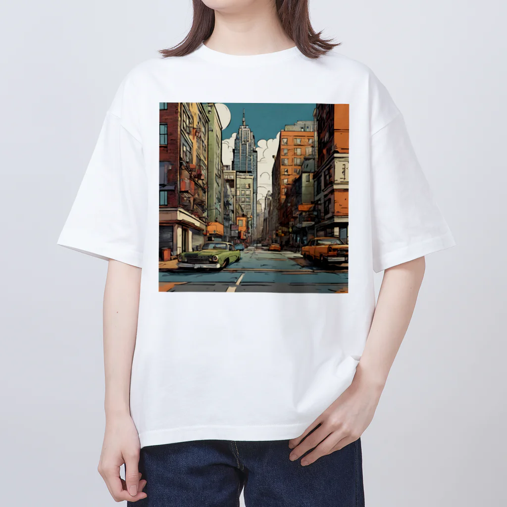 American Comic StyleのAmerican Comic Landscape 4 オーバーサイズTシャツ