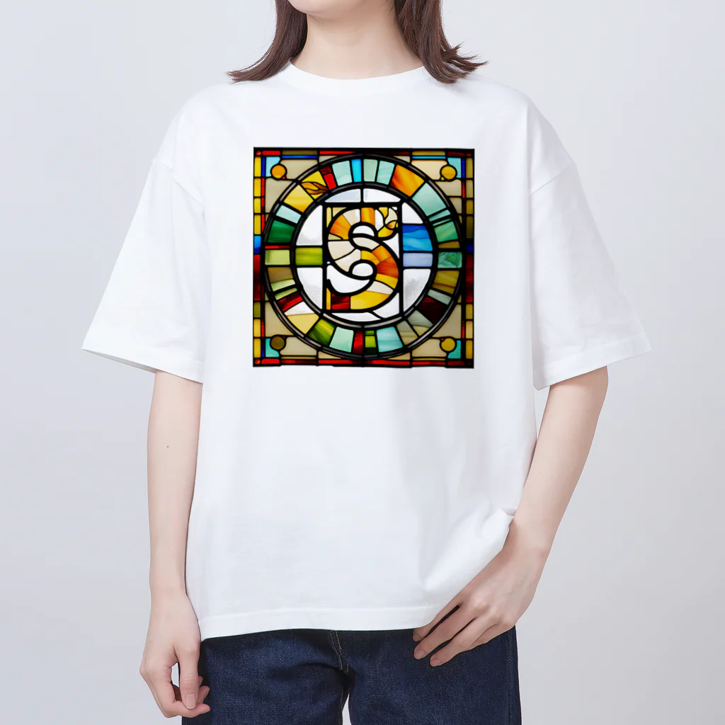 alphabet stained glassのstained glass S オーバーサイズTシャツ