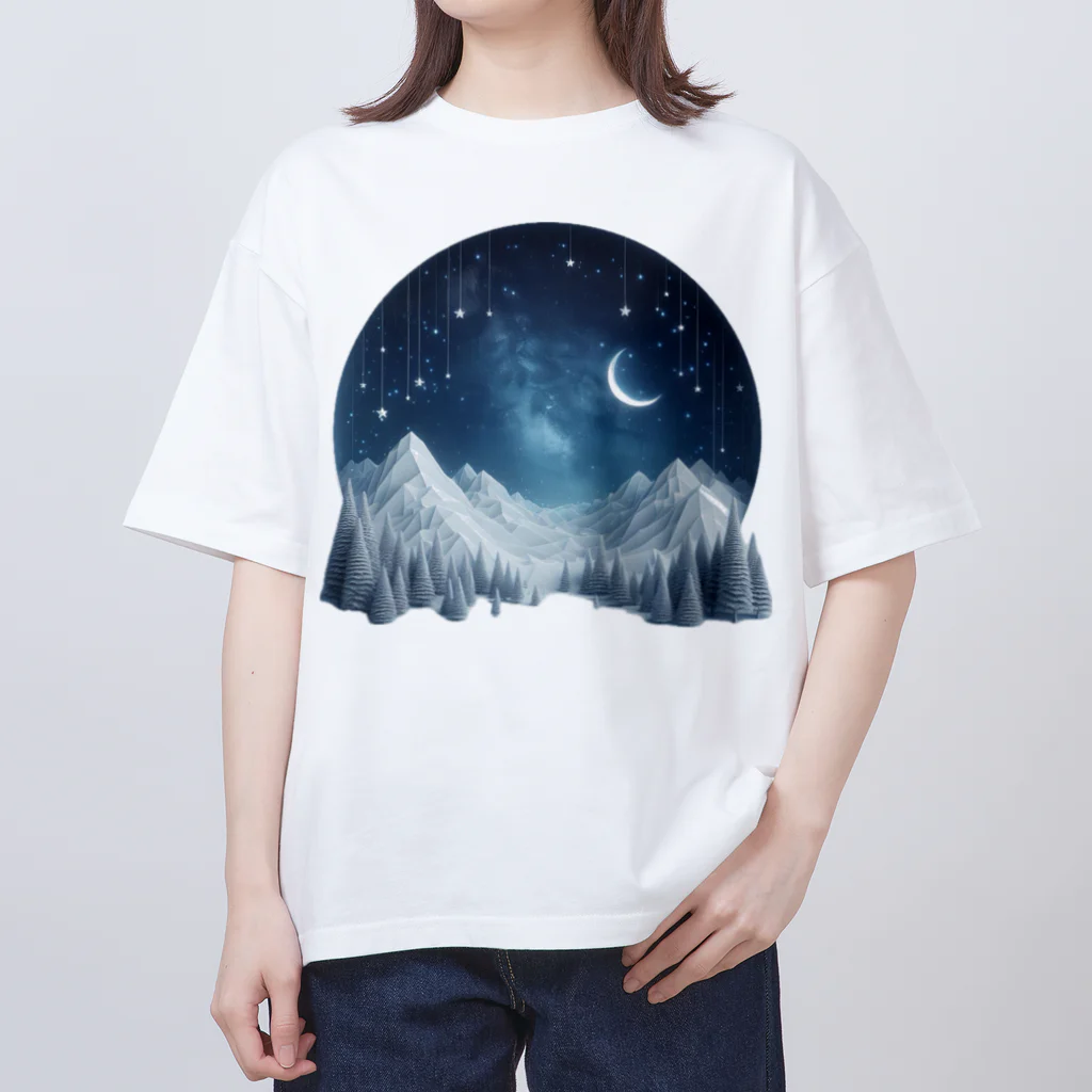 JUPITERの幻想的な冬の夜 オーバーサイズTシャツ