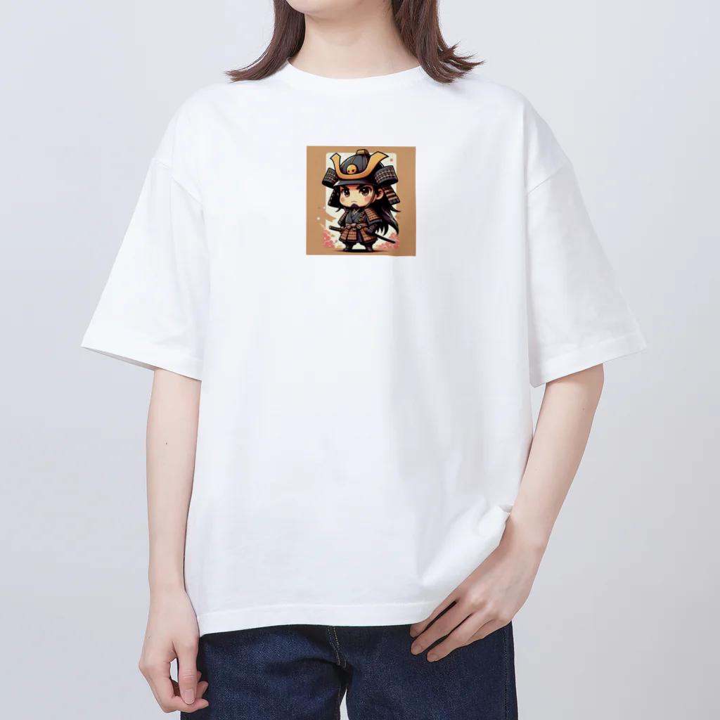戦国時代マニアのデフォルメ奥平信昌君 Oversized T-Shirt