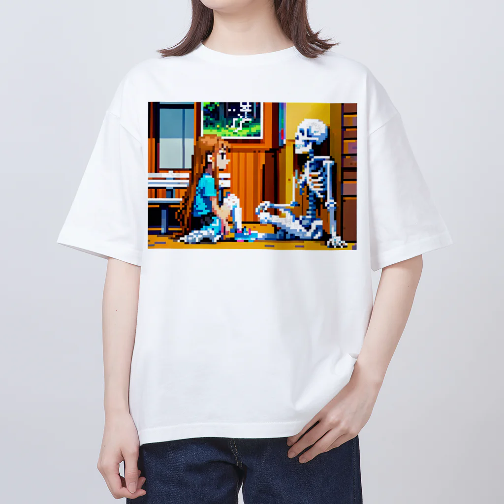 Celestite(セレスタイト)の少女と骨 オーバーサイズTシャツ