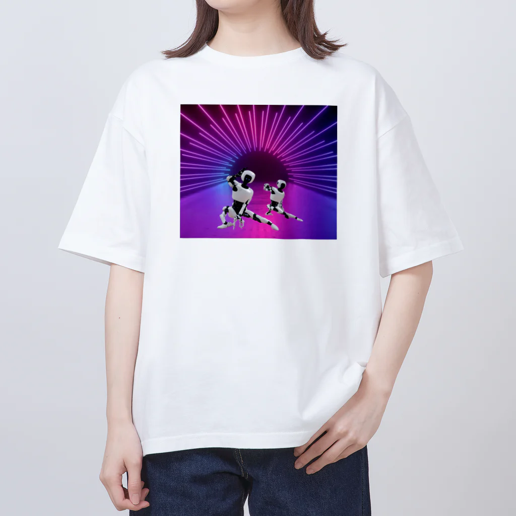 MEGROOVEの踊るロボット🤖 オーバーサイズTシャツ