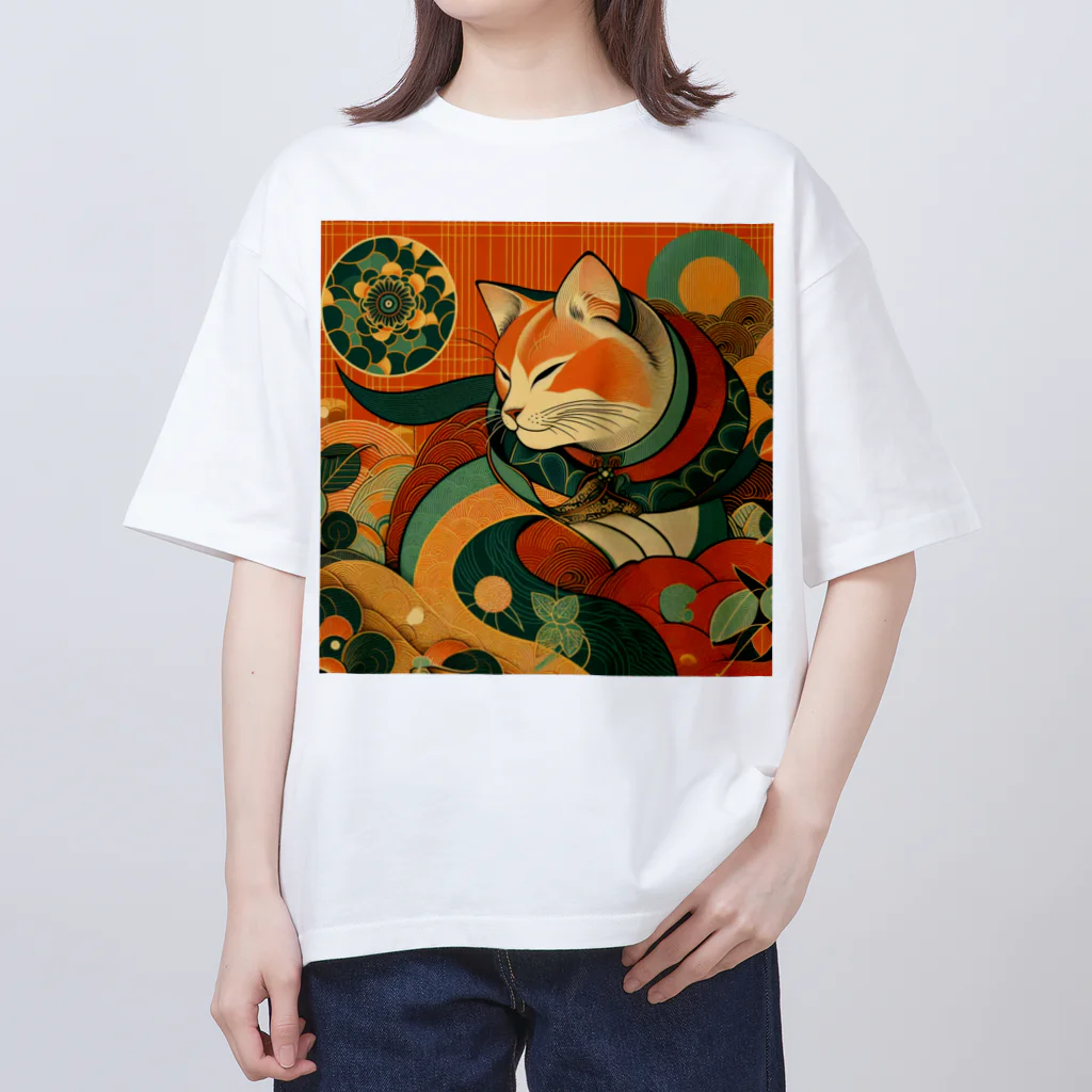 あずきば-あたりの着物猫シリーズ Oversized T-Shirt