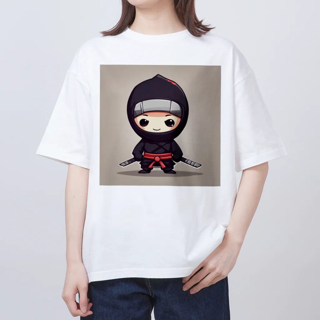 d-design-labのかわいい忍者のイラストグッズ Oversized T-Shirt