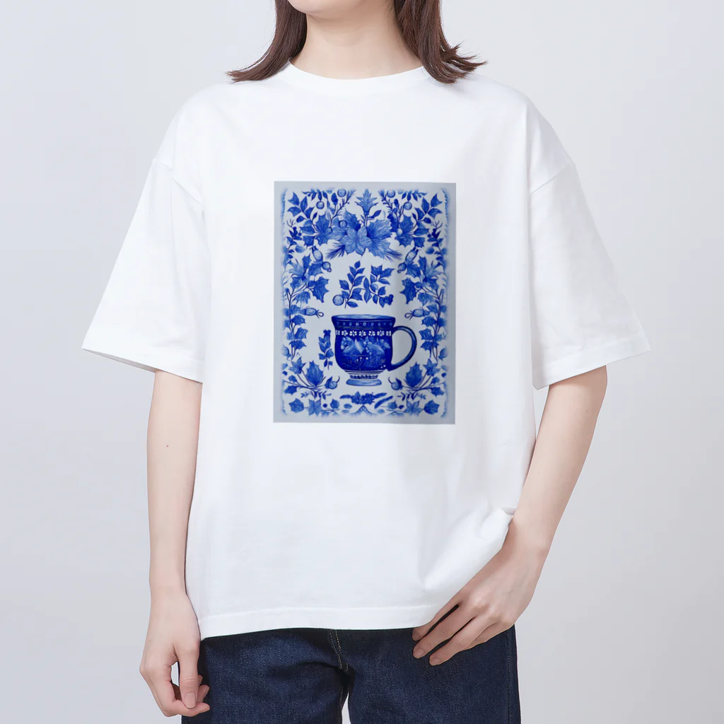 (っ◔◡◔)っ ♥ Le Petit Trésor ♥の花の詩カップ(The Flower Poetry Cup) オーバーサイズTシャツ