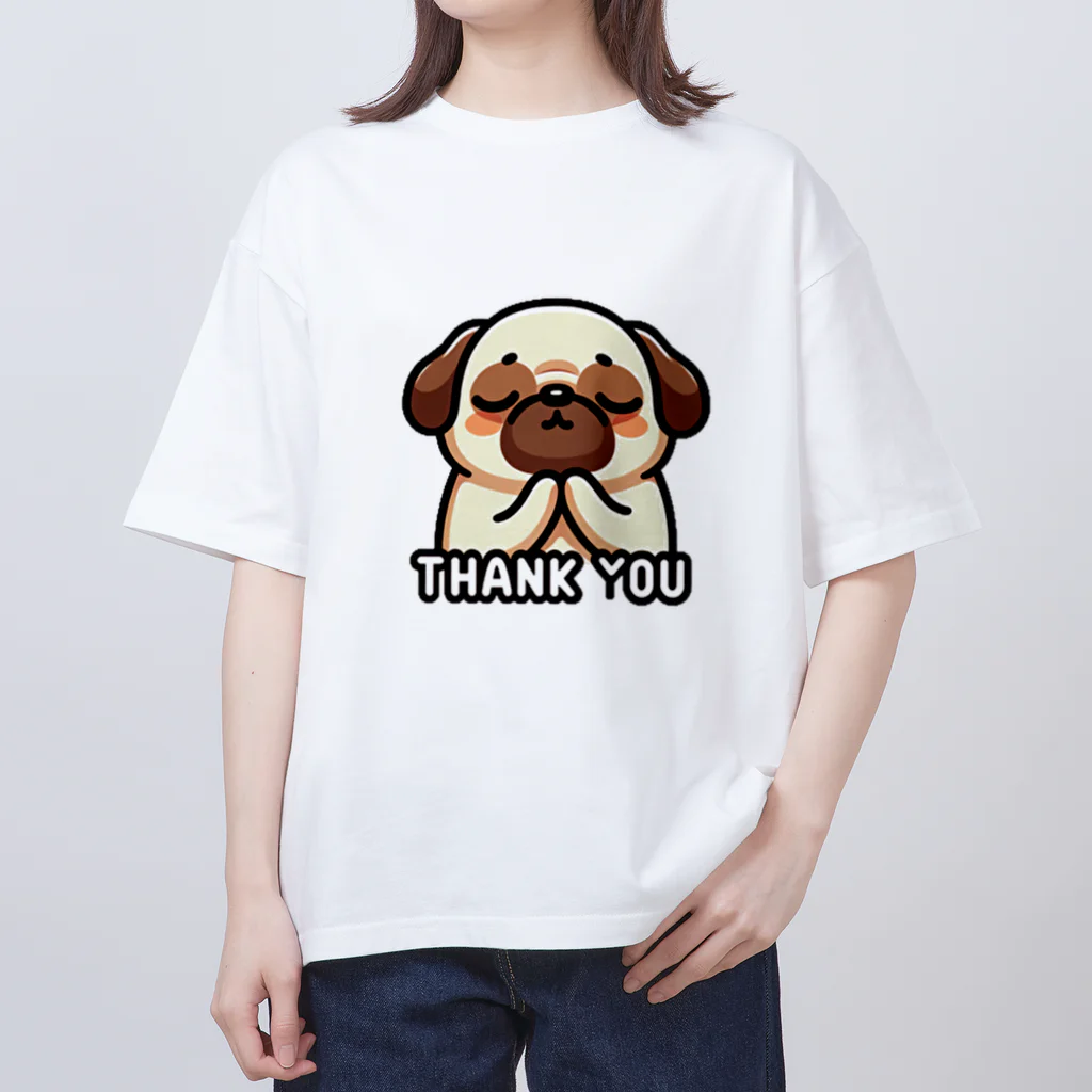 ぷるぱらの【ぱぐのすけ】シリーズ （Thanks バージョン） オーバーサイズTシャツ