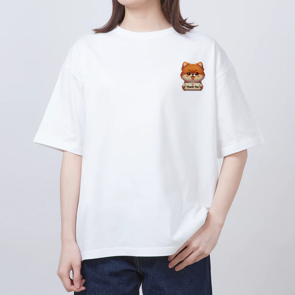 ぷるぱらの【ぽめちい】シリーズ （Thanks バージョン） Oversized T-Shirt