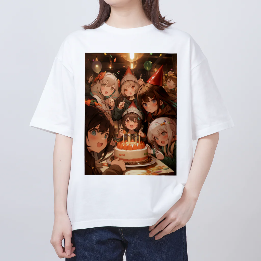 AQUAMETAVERSEの誕生日パーティーだ アメジスト 2846 オーバーサイズTシャツ