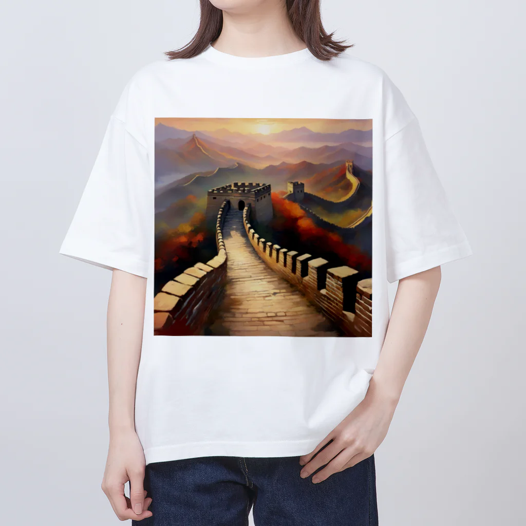 jmindの中国の万里の長城 オーバーサイズTシャツ