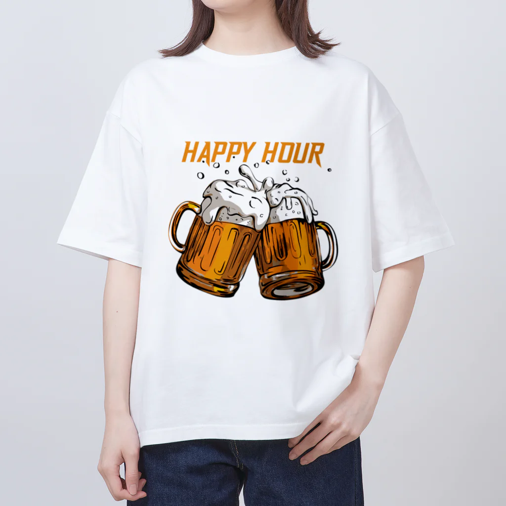 JUNK_HEDDのビールでハッピー Oversized T-Shirt