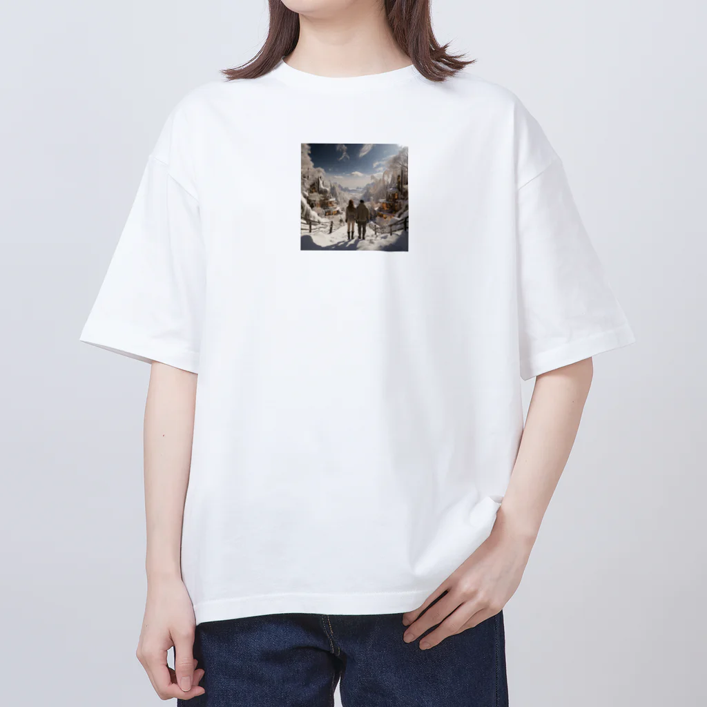 aoicanonのEnchanted Winter Vista Oversized T-Shirt