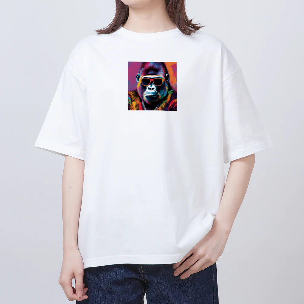 Rabbitのネオンカラーゴリラくん Oversized T-Shirt