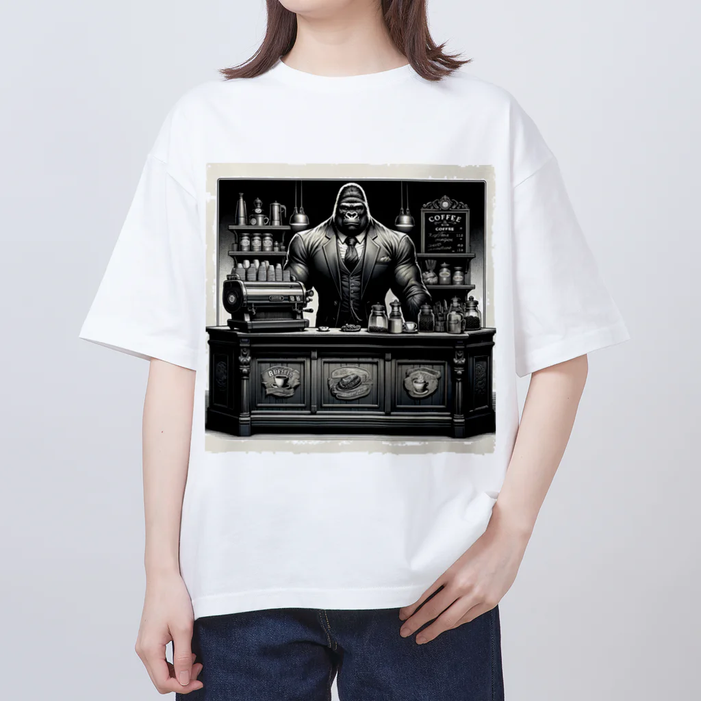 ゴリラショップのThe Mighty Gorilla Coffee Shop  Oversized T-Shirt