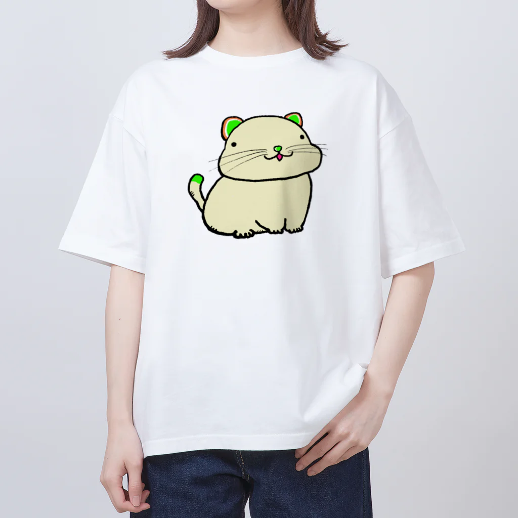 まるちょ屋の猫のほげお Oversized T-Shirt