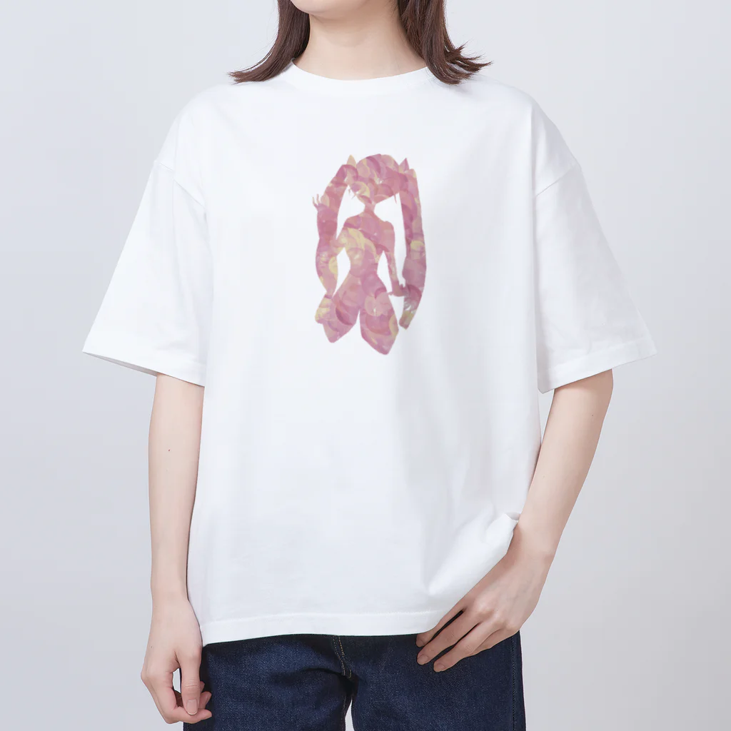 かみなりのさくらいろガーリー Oversized T-Shirt