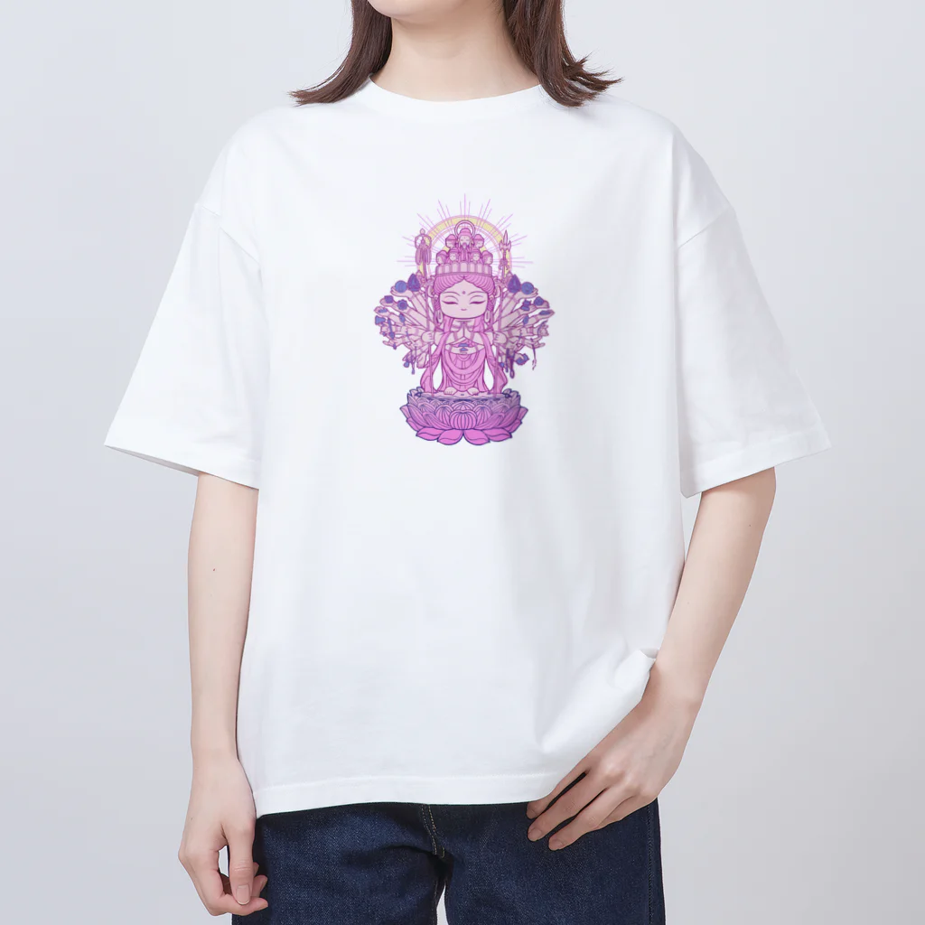 Hotoke Mandalaのおまもり千手観音 Oversized T-Shirt