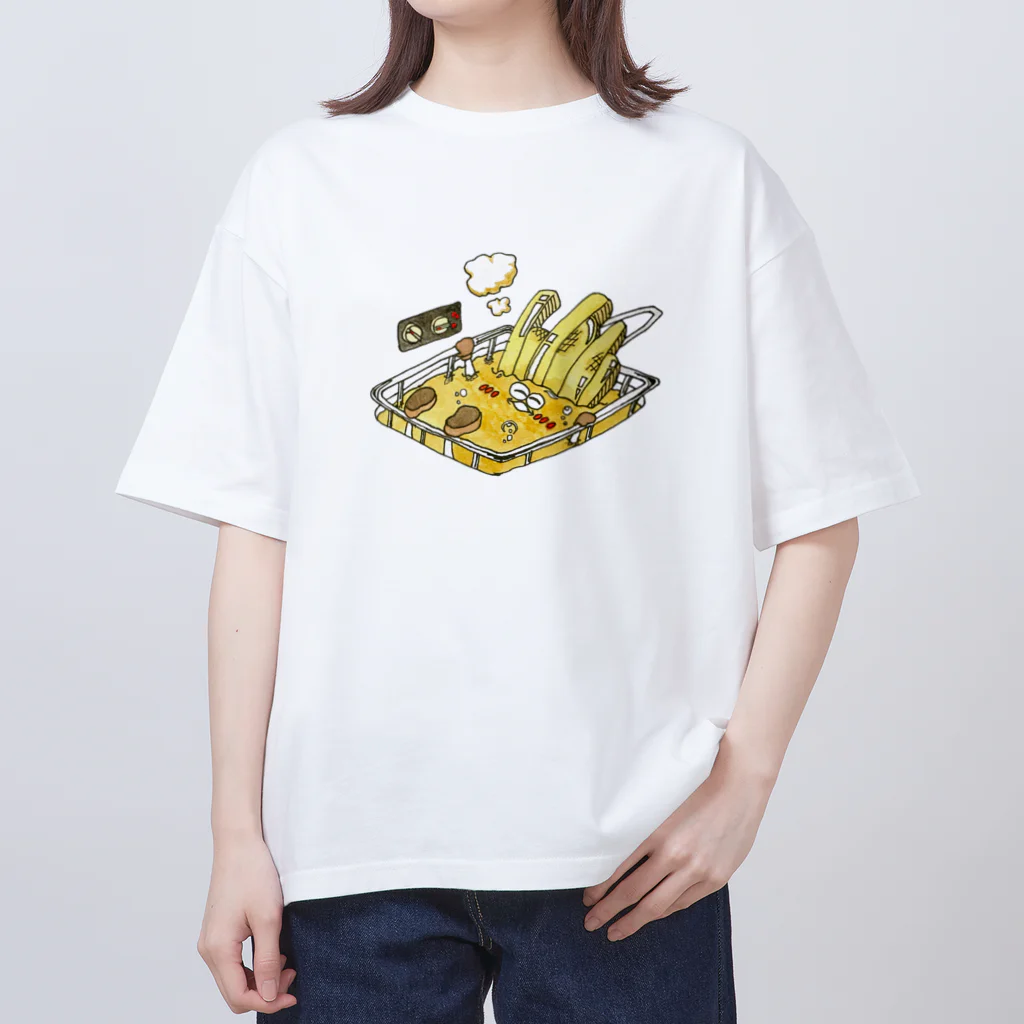 ポテトくんのTシャツ屋さんのポム・フリット　-Frier Bath- Oversized T-Shirt