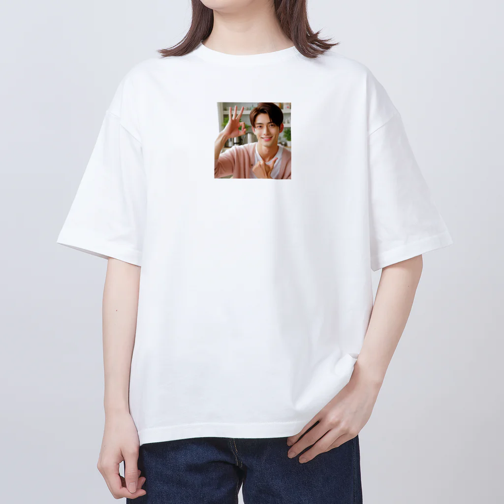 otobokemama06の爽やかな笑顔に元気いっぱい Oversized T-Shirt