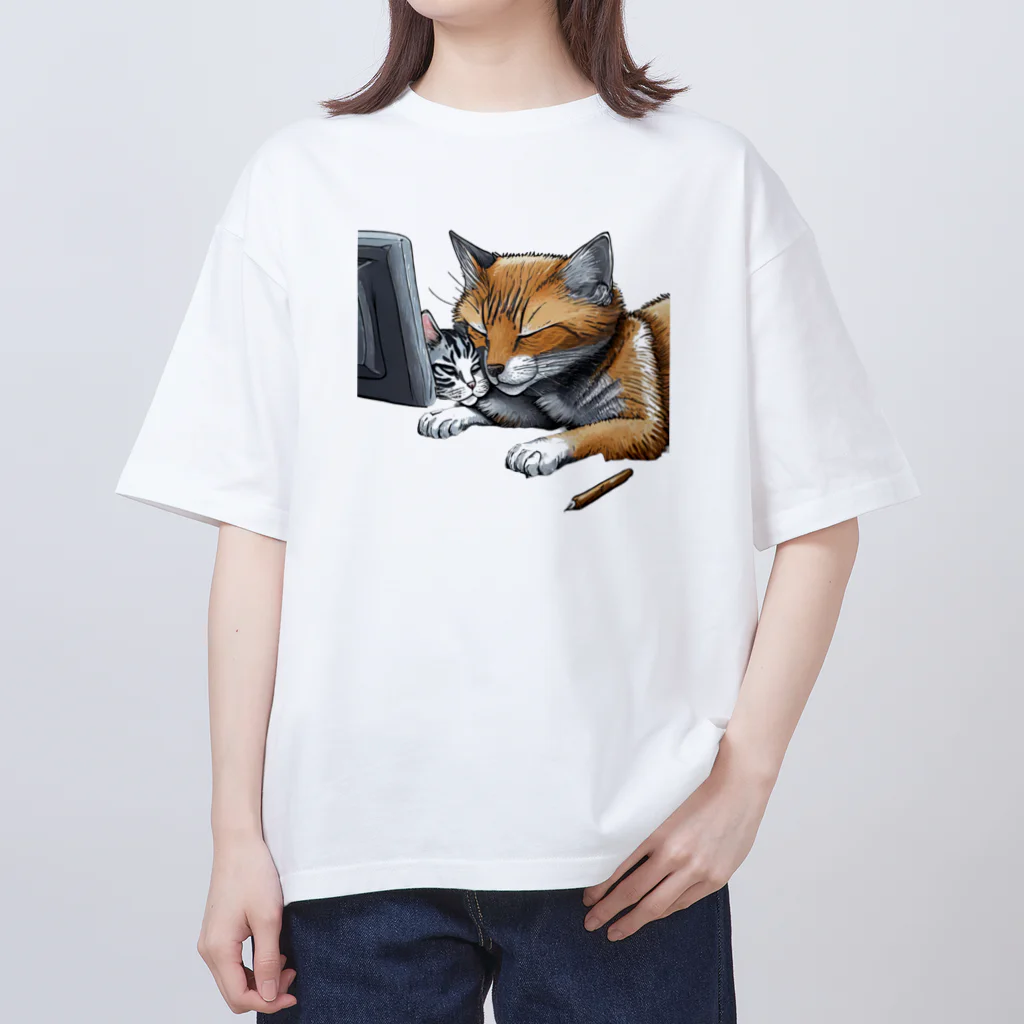 RaVaの犬と猫 オーバーサイズTシャツ