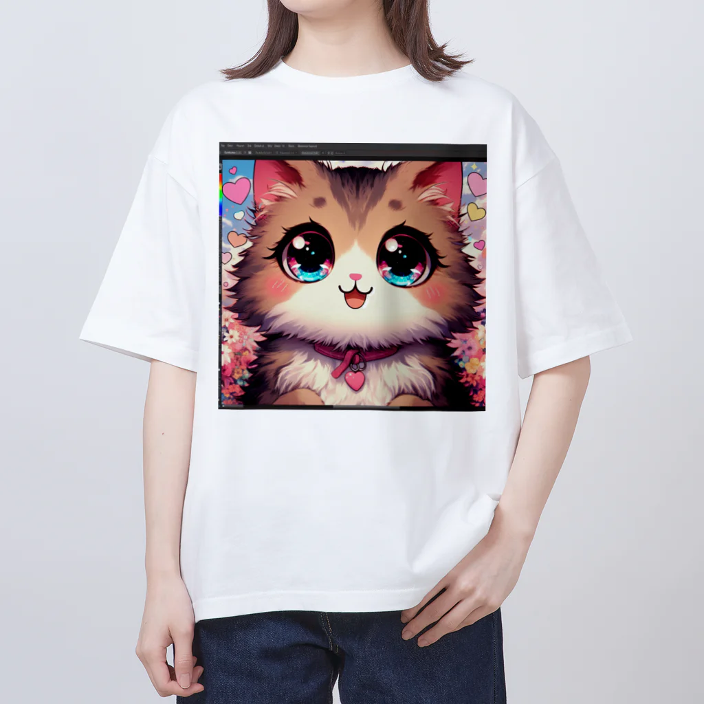 yos-1292583のねこニコばん オーバーサイズTシャツ