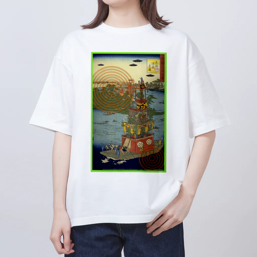 KHD888の 名所百景　尾張津島祭礼 オーバーサイズTシャツ