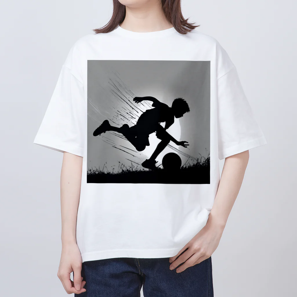 AI間違い探しのスポーツをする男の子 Oversized T-Shirt