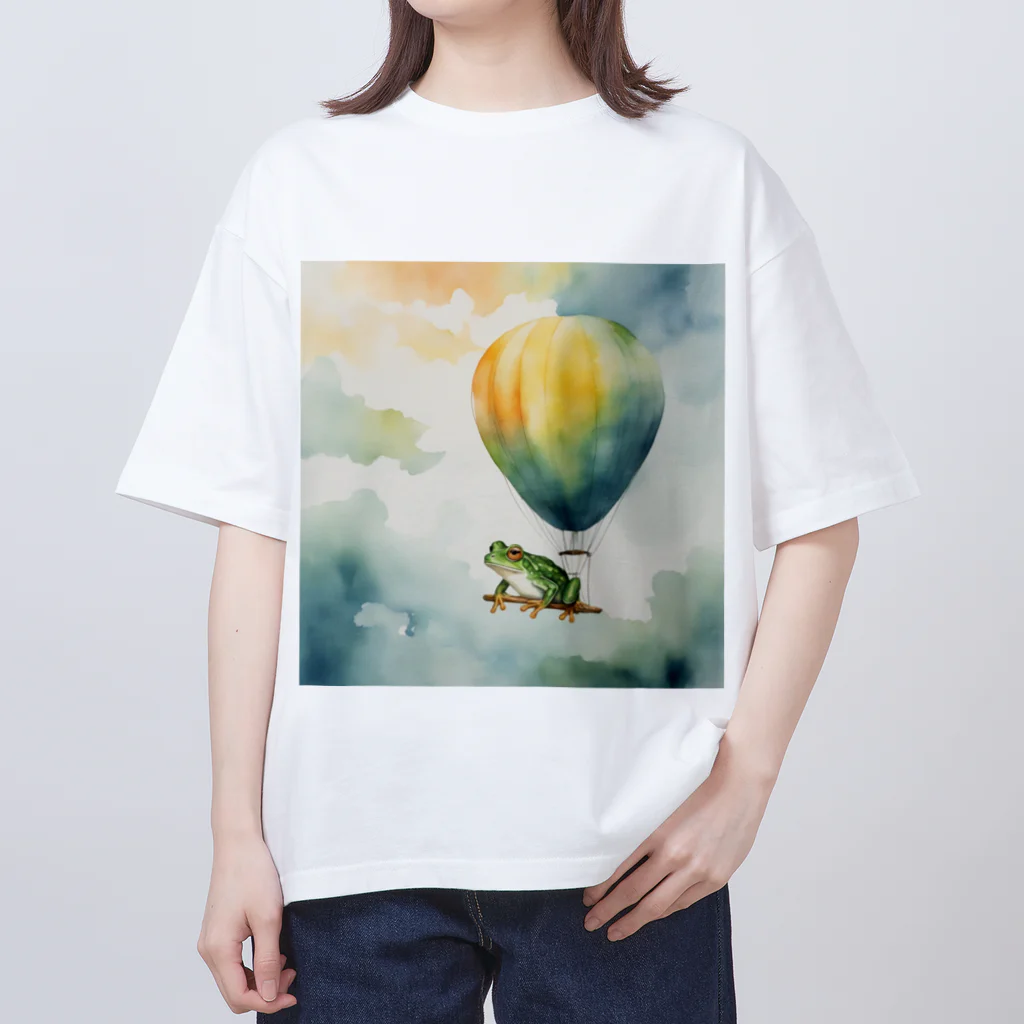 Oimo_shanの旅するカエルさん Oversized T-Shirt