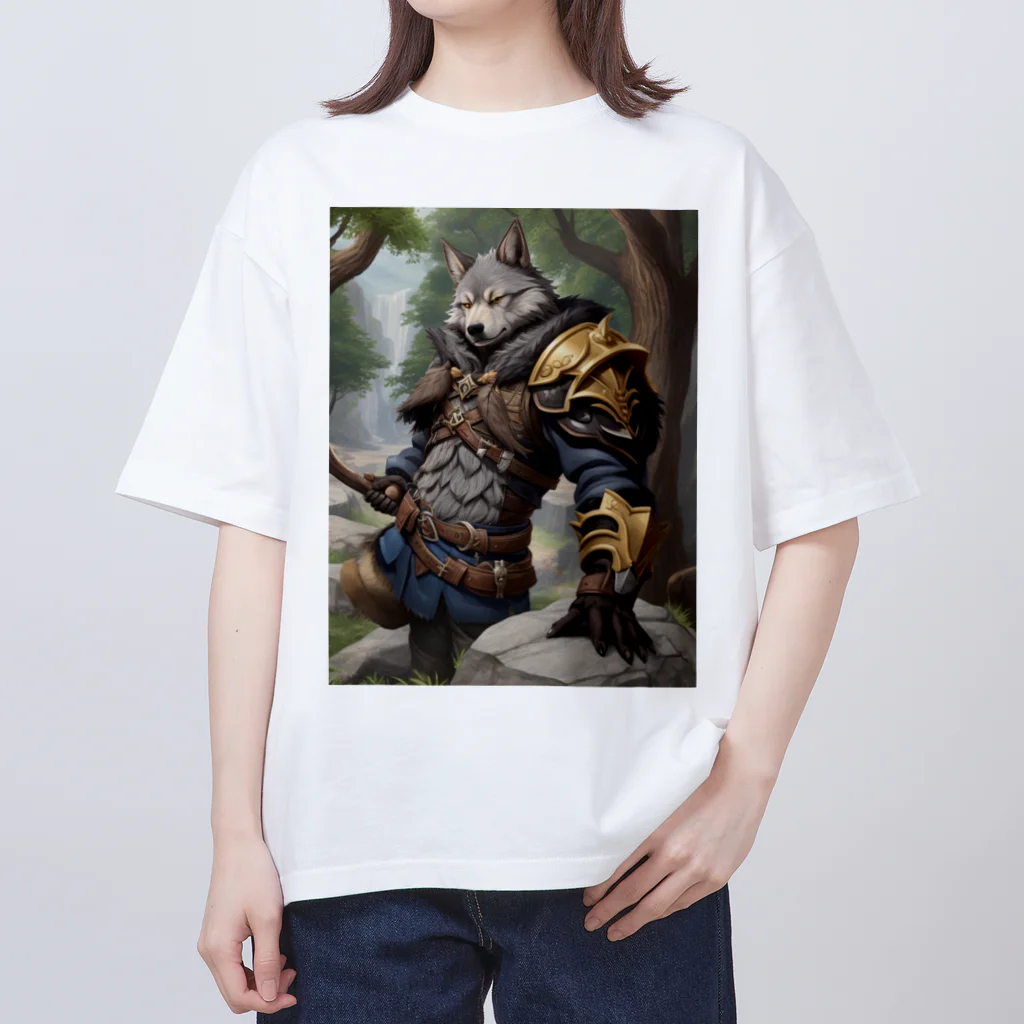 Moon_Howlの戦士の狼 Oversized T-Shirt