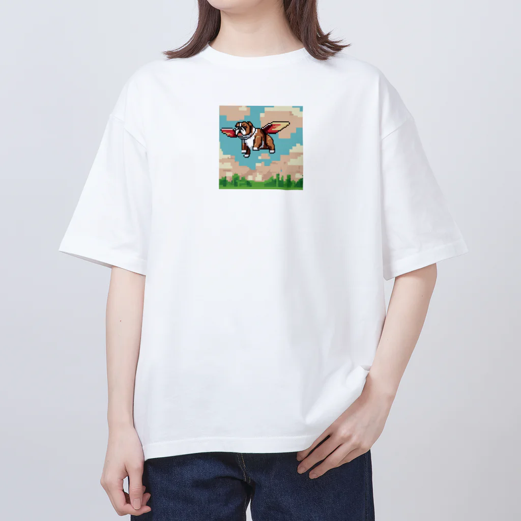 barisukaの空を飛ぶブルドッグ オーバーサイズTシャツ