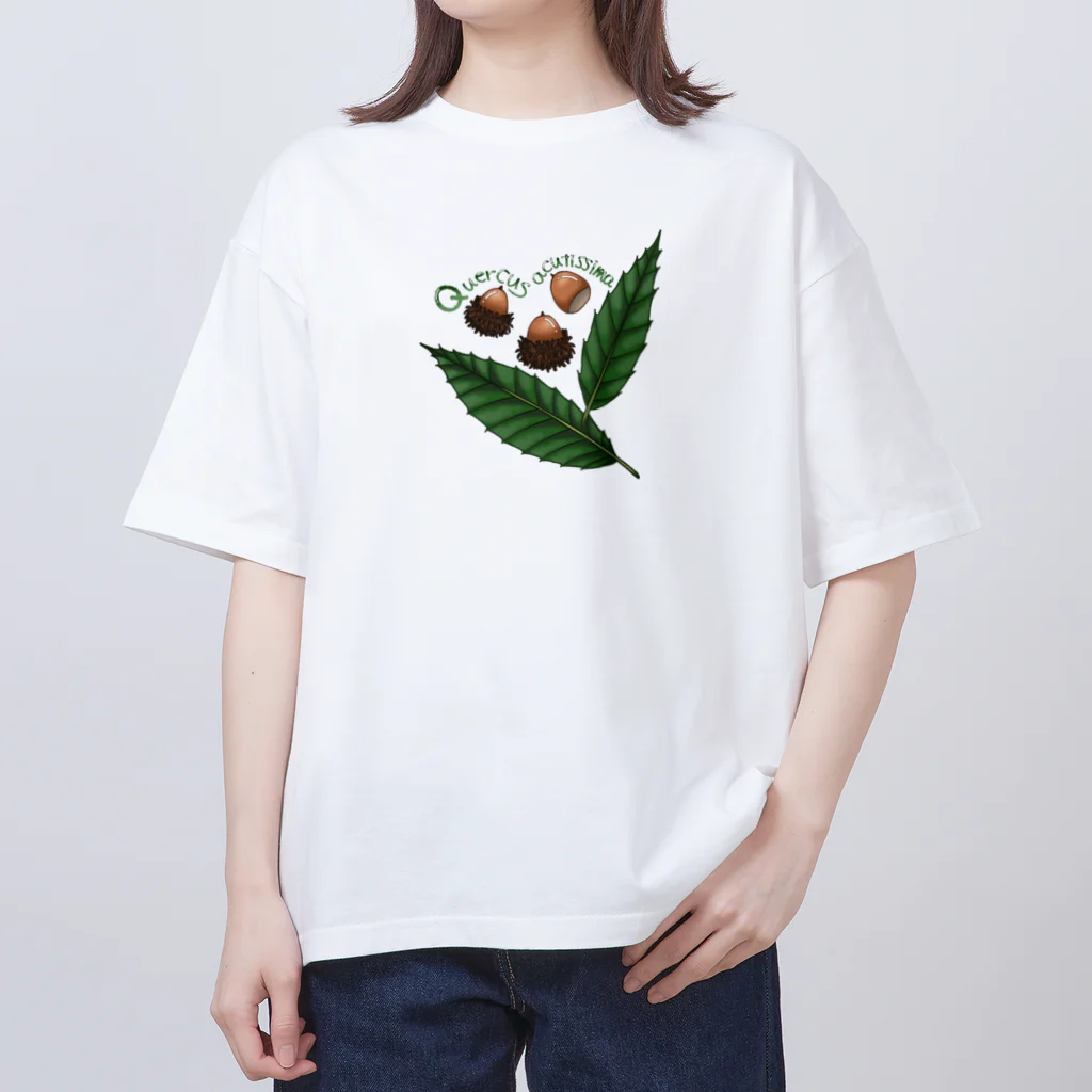 コガネ🌱水辺と緑のクヌギノミトハ オーバーサイズTシャツ