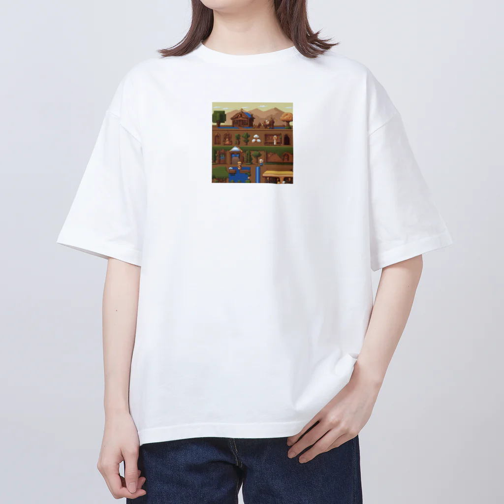 jhomのゲームボーイタウン オーバーサイズTシャツ