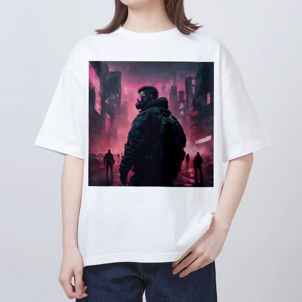 d-design-labのサイバーパンクシティ2 Oversized T-Shirt