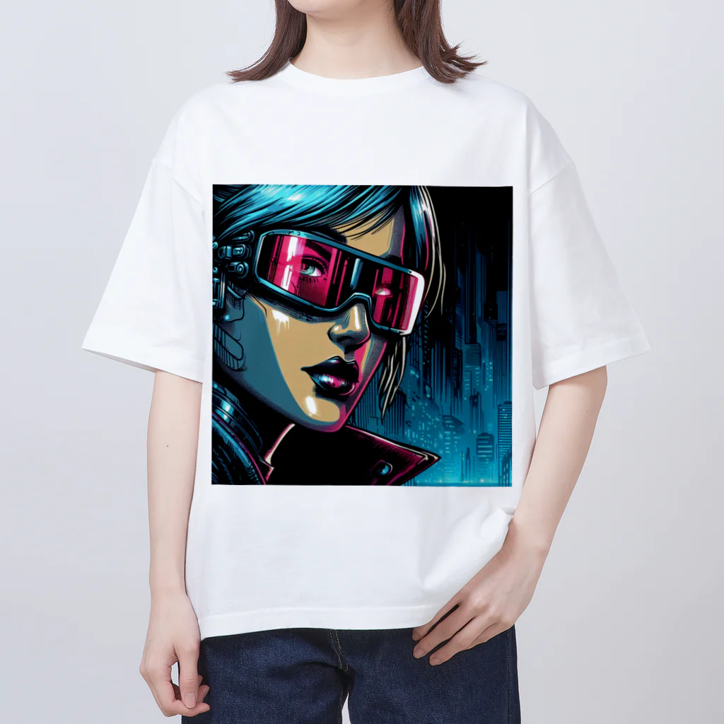 kangekiのサイバーパンクガールNo.42 Oversized T-Shirt