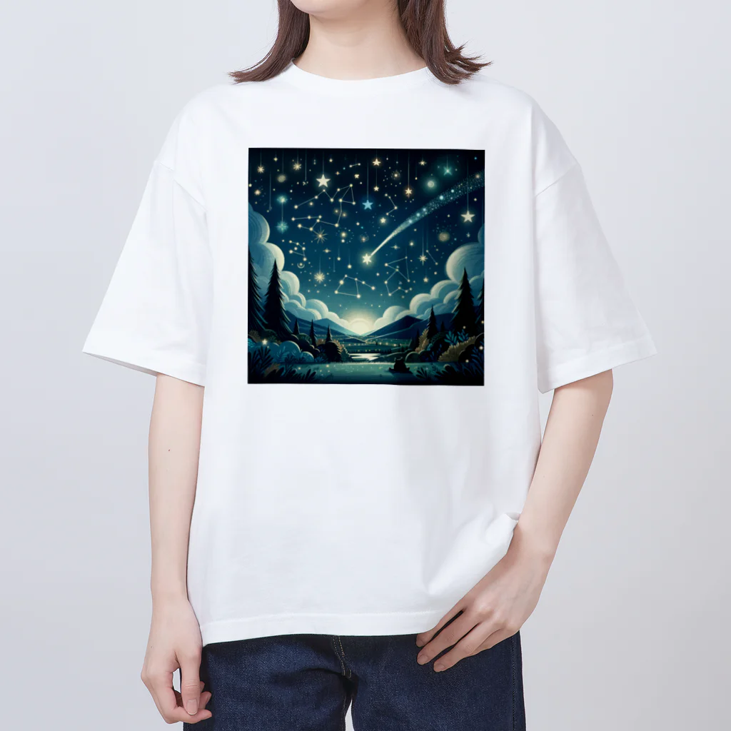 ほっこり絵音舎のほしのおともだち Oversized T-Shirt